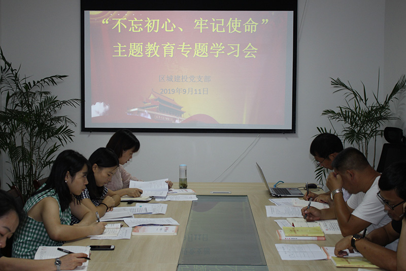 區(qū)城建投公司黨支部開展“先學、先查、先改”工作 預熱 “不忘初心、牢記使命”主題教育工作